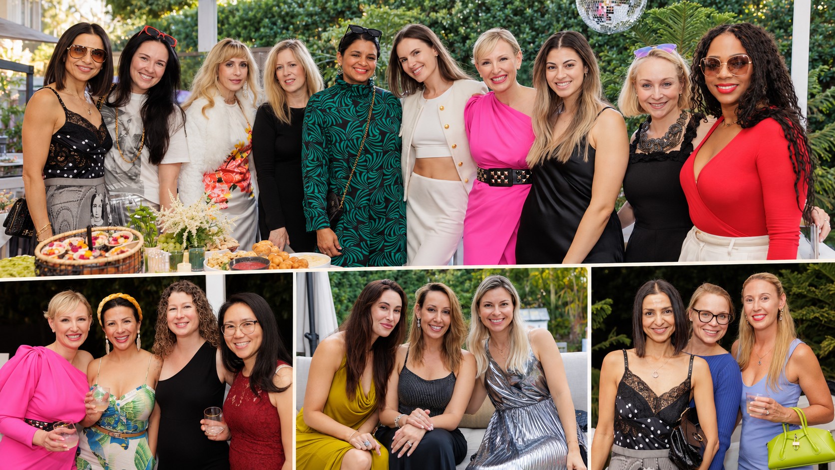 I Want Her Shoes women gathering at a Miami community event, shown in an editorial photo collage.